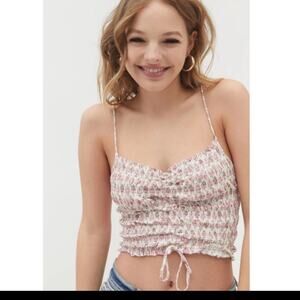 UO Sophie Ruched Floral Cami Top